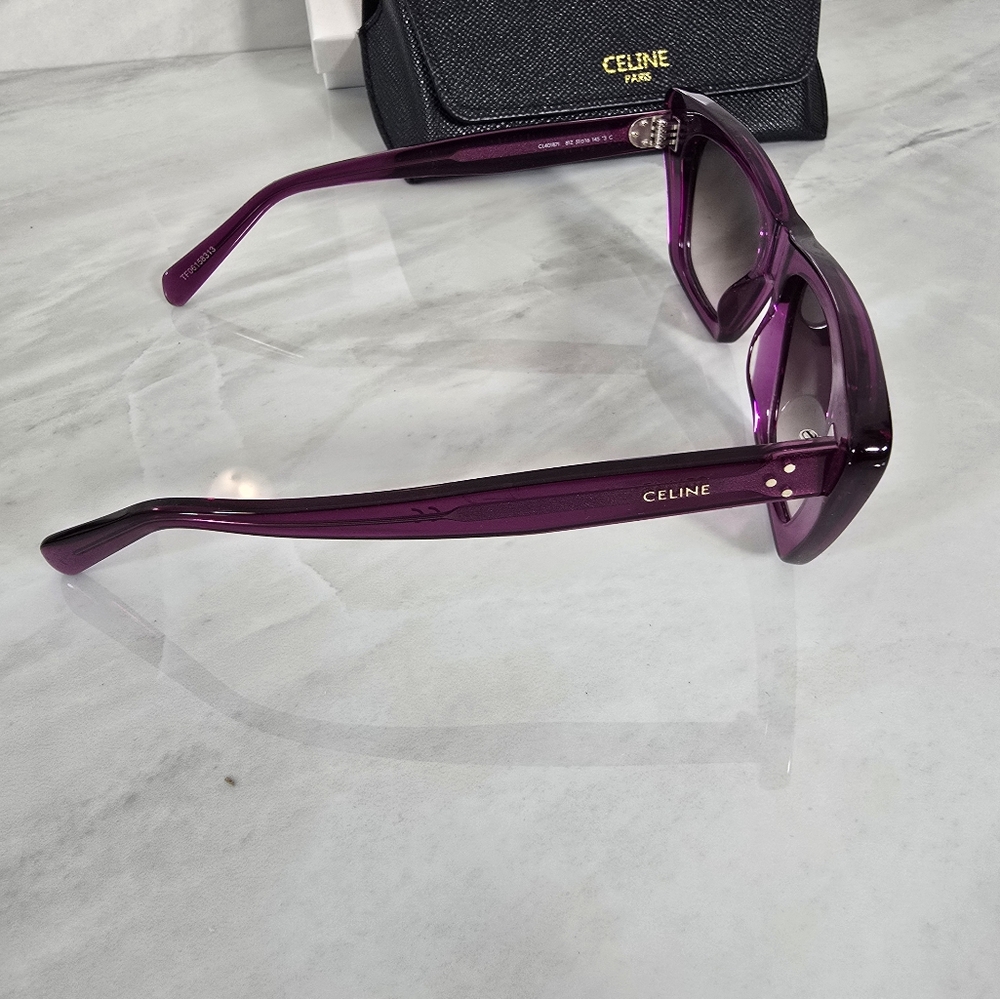 Celine Purple Cat-Eye Sunglasses - Picture 9 of 11